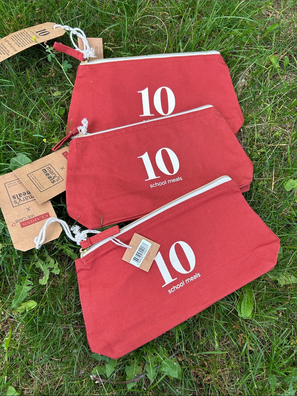 3x Clarins cosmetic pouches